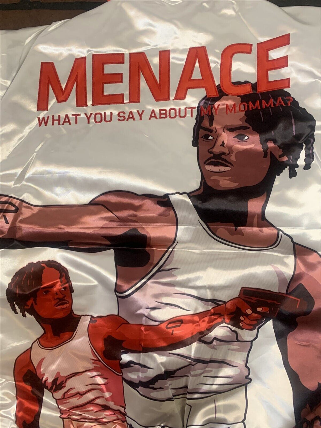MENACE II SOCIETY Headgear Classics Streetwear White Jacket~Never Worn~ S - 2XL