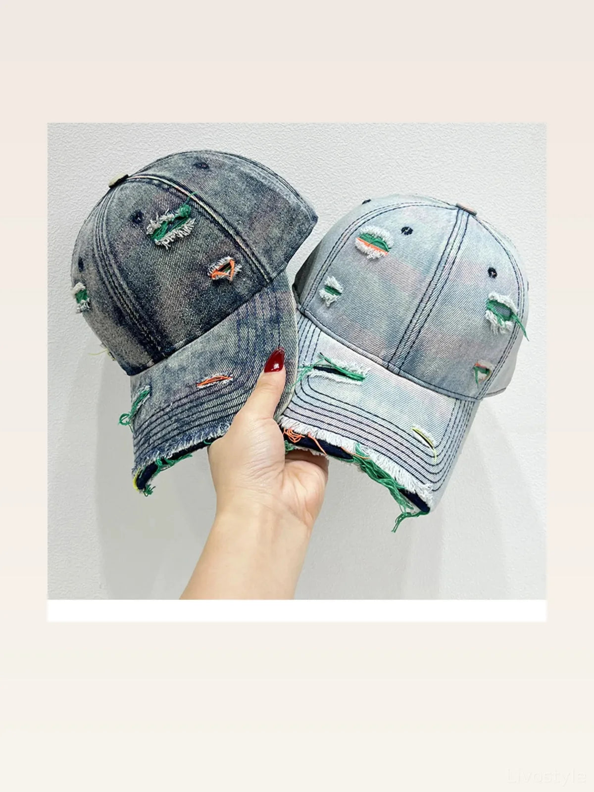 Distressed Adjustable Baseball Cap