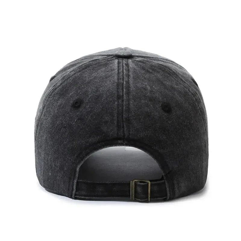 Retro Distressed Letter Embroidery Baseball Cap | Unisex Casual Cotton Hat
